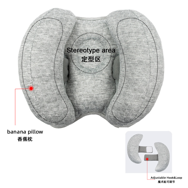 Stroller Pillow for Kidsren 0-1 Years Old Baby Newborn Anti-Eccentric Head Pillow Bubble Wrap Jacquard Breathable Baby Shaping Pillow
