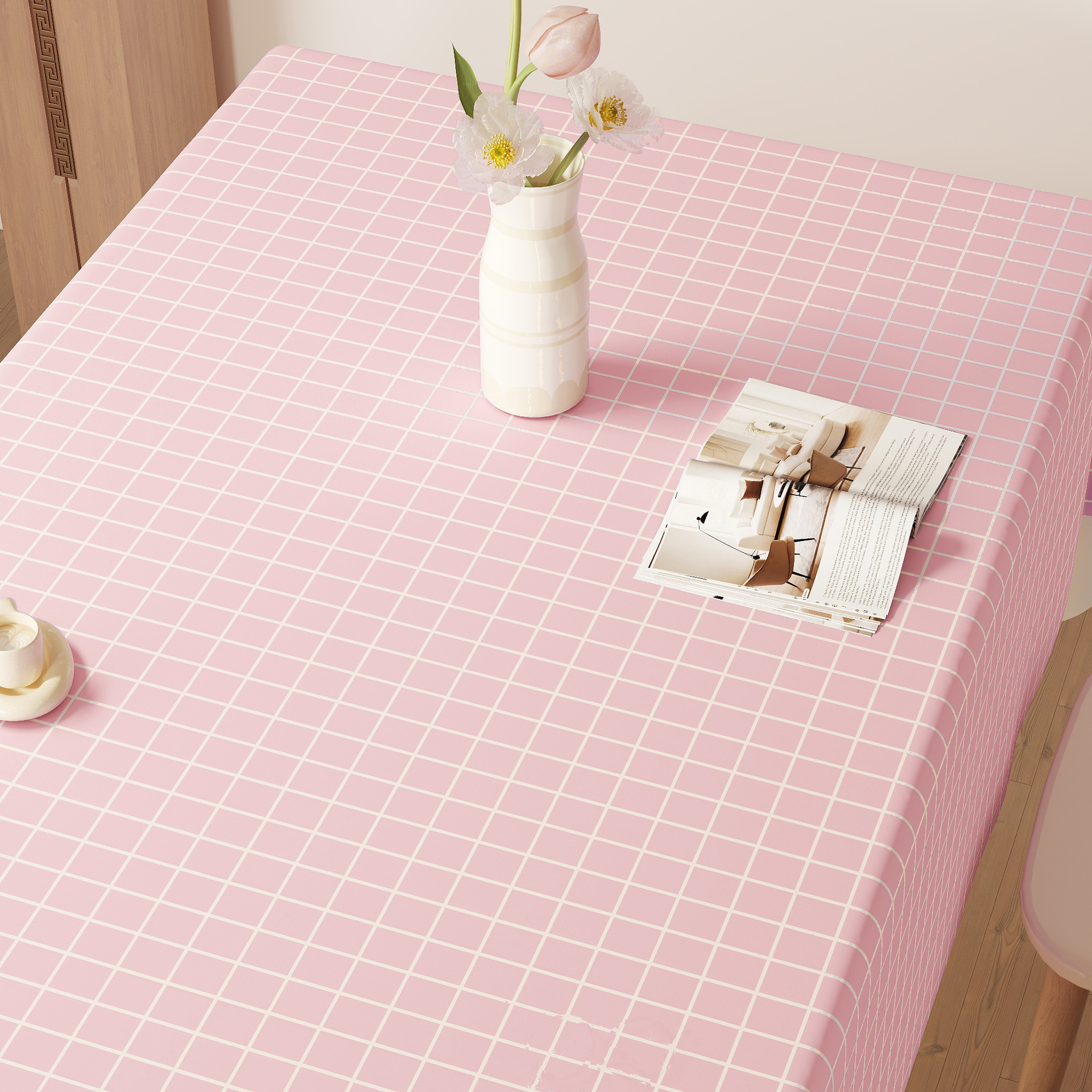 Pequeña celosía rosa (respetuosa con el medio ambiente, suave e insípida)