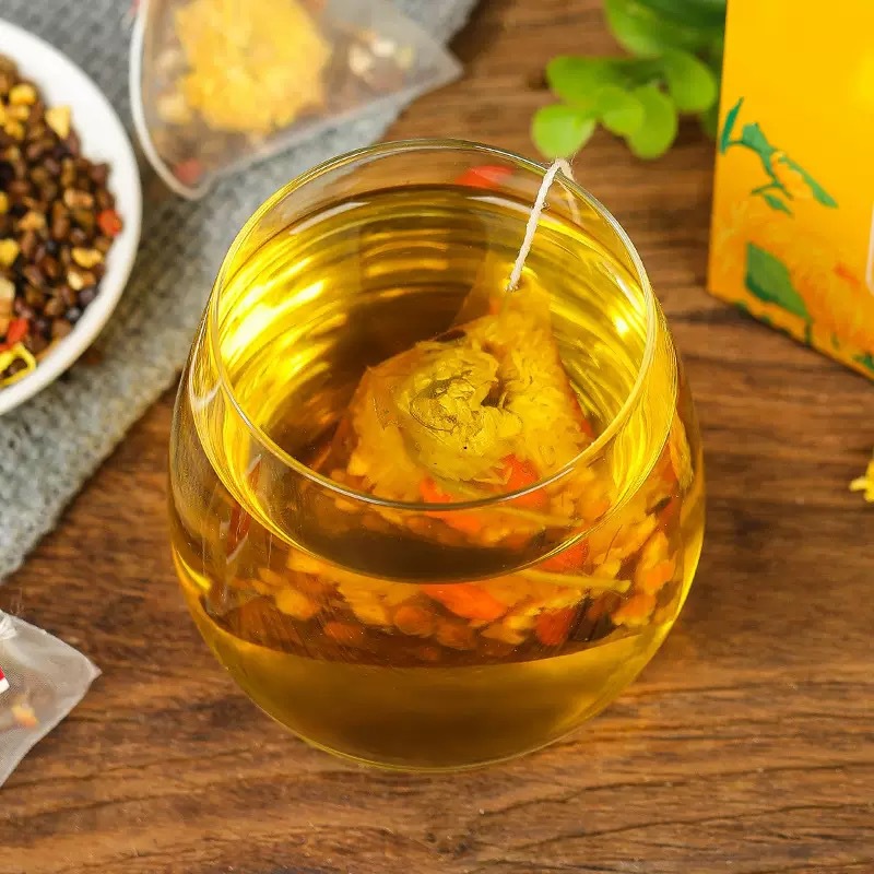 Chrysanthemum Cassia Seed Tea 5g x 30 Pyramid Tea Bags with Tangerine Peel Goji Berry Honeysuckle and Licorice key features
