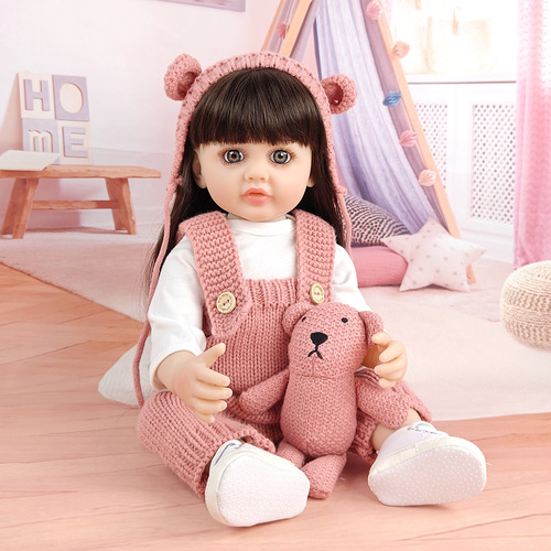 Glue imitation baby toy 55cm June 1 Children's Day gift doll reborn doll accompanying the bath