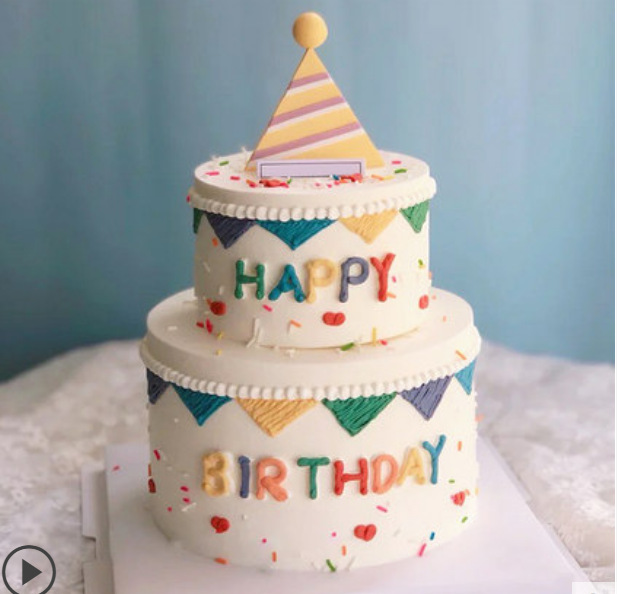 蛋糕模型结婚欧式小红书网红裱花复古生日蛋糕卡通生日模型