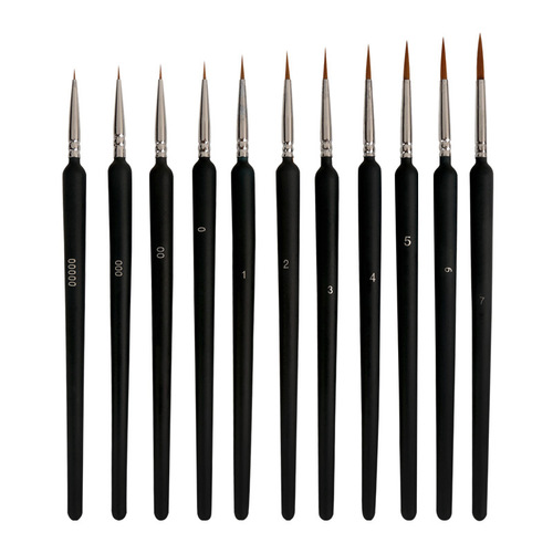 Art calligraphy brush, wolf hair, watercolor, edge drawing, oil painting special set, Chinese painting, Gongbi, acrylic, nail art brush, wooden handle