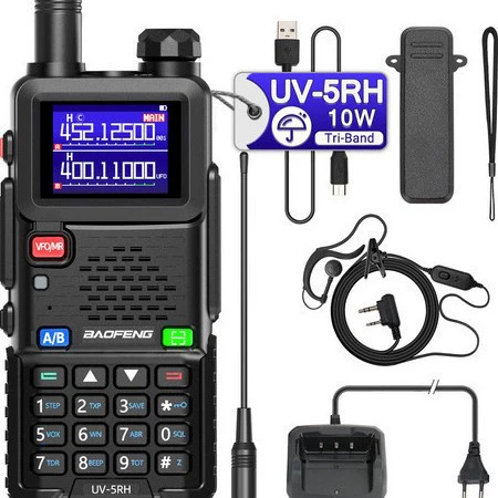 Рация BAOFENG UV-5RH/UV-5RM для использования на улице, мощная, дальнего действия, с настройкой частоты одной кнопкой, от производителя