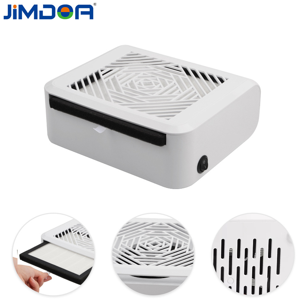 JIMDOA limpiadora de uñas personalizada transfronteriza 45W succión súper silenciosa material ABS filtro de ceniza de uñas