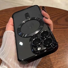 アップル16携帯ケースマグネット15充電メッキ透明適用iPhone14promaxレンズ保護カバー