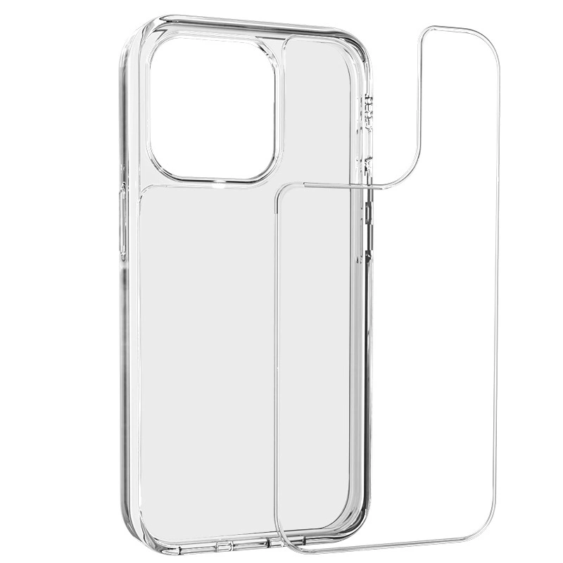 Чехол для телефона (совместимый с Apple) съемный 2-в-1, ПК+TPU, прозрачный, для серии iPhone 13–17