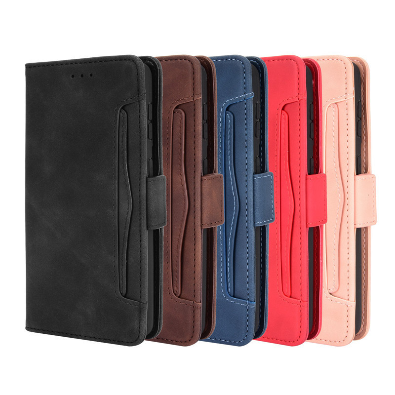 Applicable to Samsung S23 Ultra phone leather case Galaxy S21 phone case multi-card slot flip protective case S22