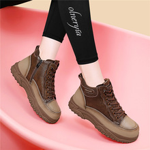 老爹鞋女2025冬季女鞋加绒保暖大棉鞋高帮运动鞋百搭休闲靴子平底