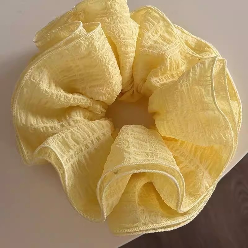 2026 nuevo estilo coreano super grande anillo de pelo intestino grande niñas de alto nivel de sensación de cabello de flores cuerdas de cabello de cordón de goma adornos para el cabello