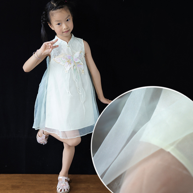 10d Ruyi ultra-delgada tela suave y transparente oigan tela de ropa de boda ropa de estilo chino pañuelo de baile tela de gaza
