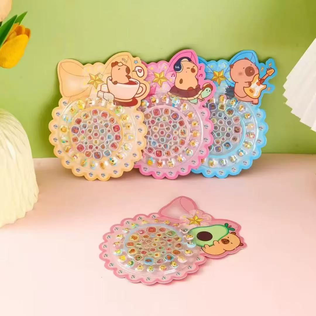Nuevo adorable niña princesa pegatinas de uñas creativas pegatinas de uñas conjunto DIY vestido pegatinas de uñas al por mayor