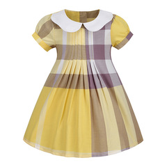 Durable Supply - Cross-border Exclusive 2024 Summer New Arrival English Style Pure Cotton Striped Children's Dress Trend
