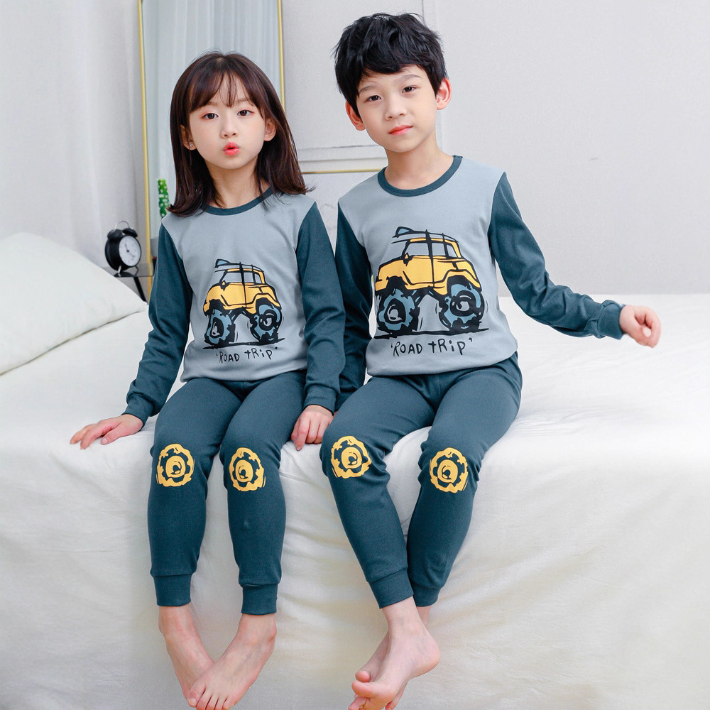 Pijamas de algodón para niños, pantalones de otoño para niños, ropa interior caliente para niños, suéter de algodón para niñas, invierno