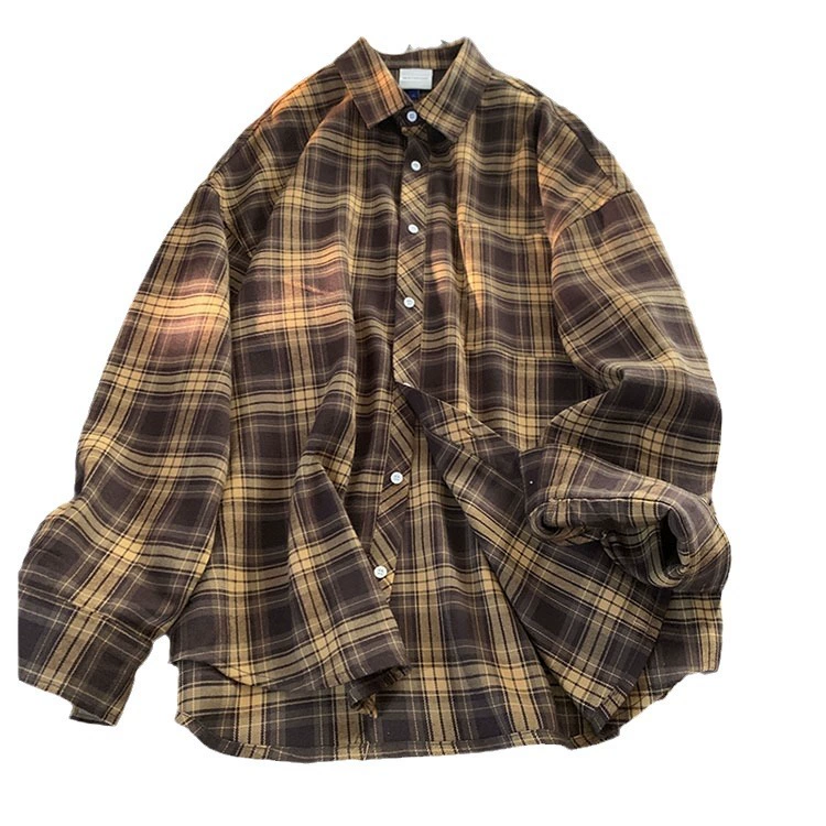 Демисезонная рубашка японского стиля, качественная jacket? (note) better: куртка весенняя в клетку, размеры M–3XL