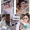 Square sunglasses, retro face blush, glasses, European style, new collection, internet celebrity