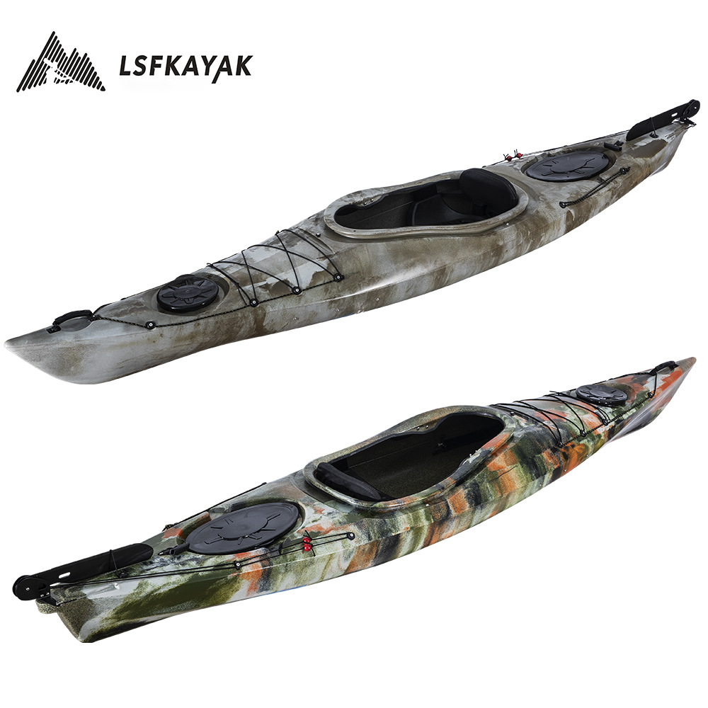 Rotational plastic canoe plastic hard boat club single ocean boat racing boat Ocean Boat assault boat racing boat