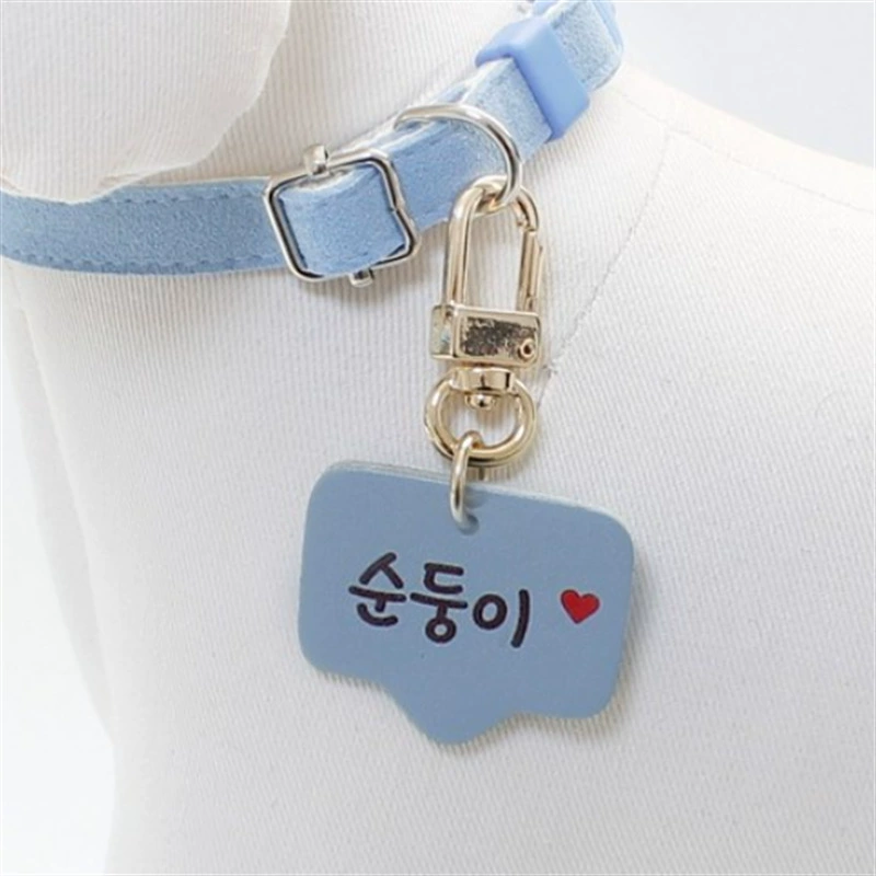 Корейский стиль, идентификационная бирка для домашних животных, анти-потерянная бирка для собак и кошек, идентификационная бирка для собак из искусственной кожи