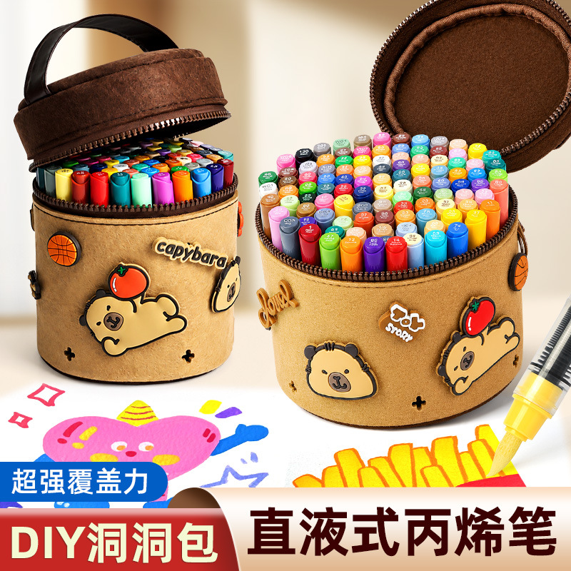 Cross-Border New Product Capibara Direct Liquid Acrylic Marker Pen, Non-Transparent Color, DIY Art-Specific Graffiti Marker Pen