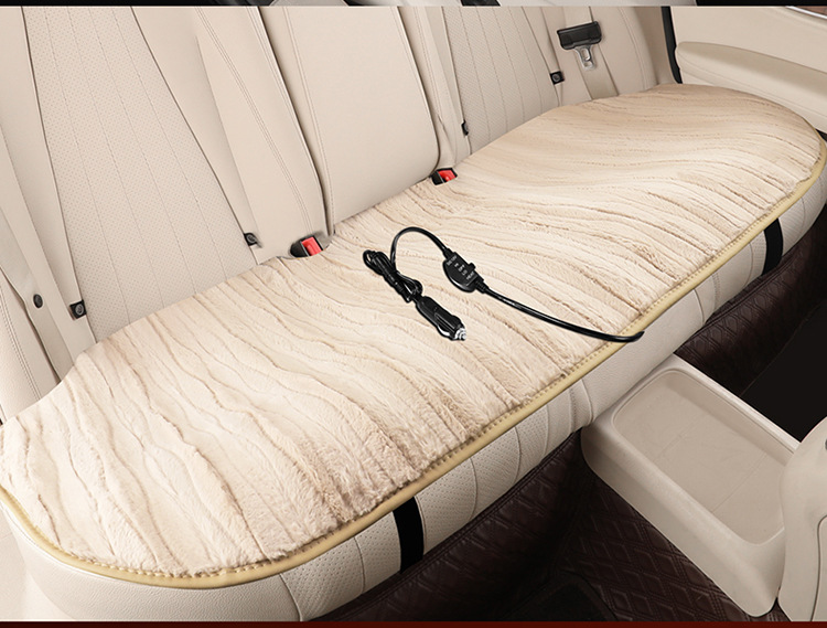 3-Second Quick-Heating Car Seat Cushion Cigarette Lighter Electric Heating Plush Electric Heating Wire Car Seat Cushion Multi-Speed Adjustment 12V Dedicated