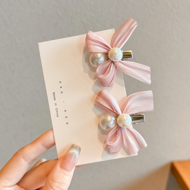 Coreana lateral frange clip de cabello de la frente de mujer sensación avanzada 2025 nuevo toque de dopamina clip de boca de pato