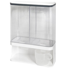 2F洗衣粉留香珠收納盒帶量杯防潮防塵免打孔家用洗碗洗衣凝珠置物