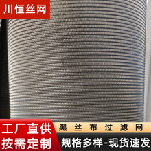 304不锈钢楔形网绕丝筛管砂磨机线隙出料筛网平纹编织黑丝布网片