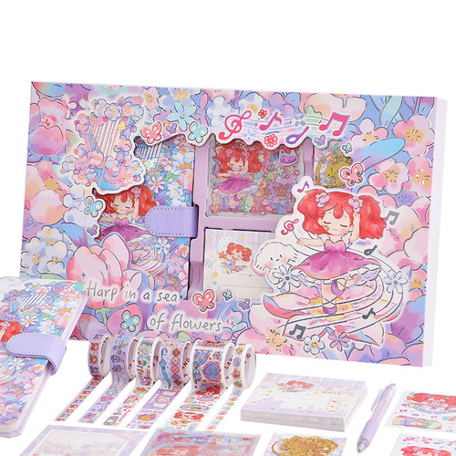 Internet celebrity ins style hand ledger set student ledger book gift box girl heart ancient style hand ledger gift box wholesale printing