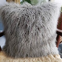 ビーチウールのロングパイルinsリビングソファー枕オフィスのベッドの家庭クッション抱き枕カバー45 cm