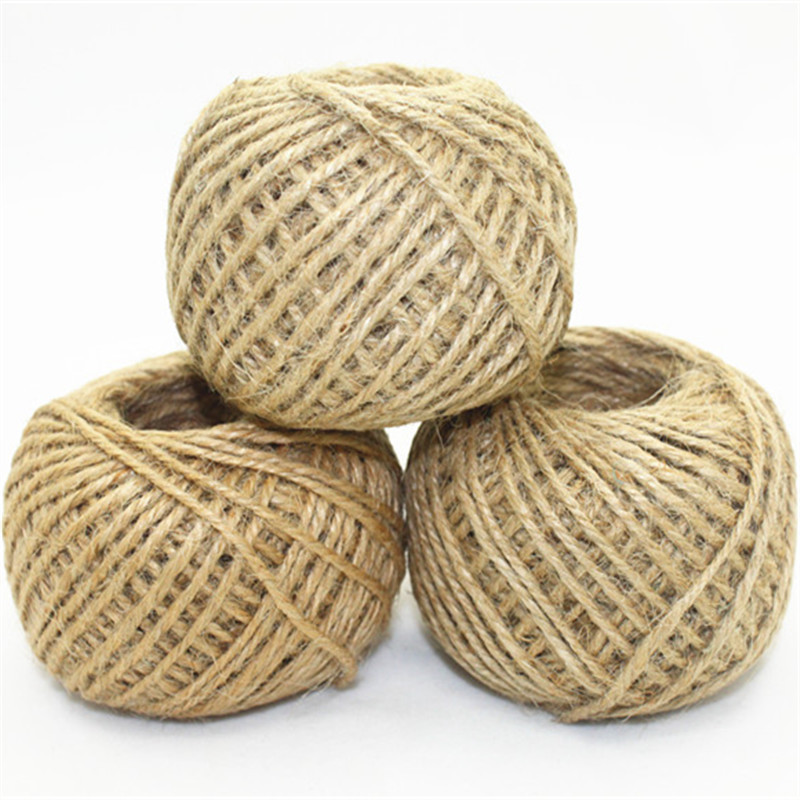 Vintage cáñamo cuerda cinta flor regalo embalaje cinta floristería suministros hechos a mano DIY arco nudo bolsa ramo material