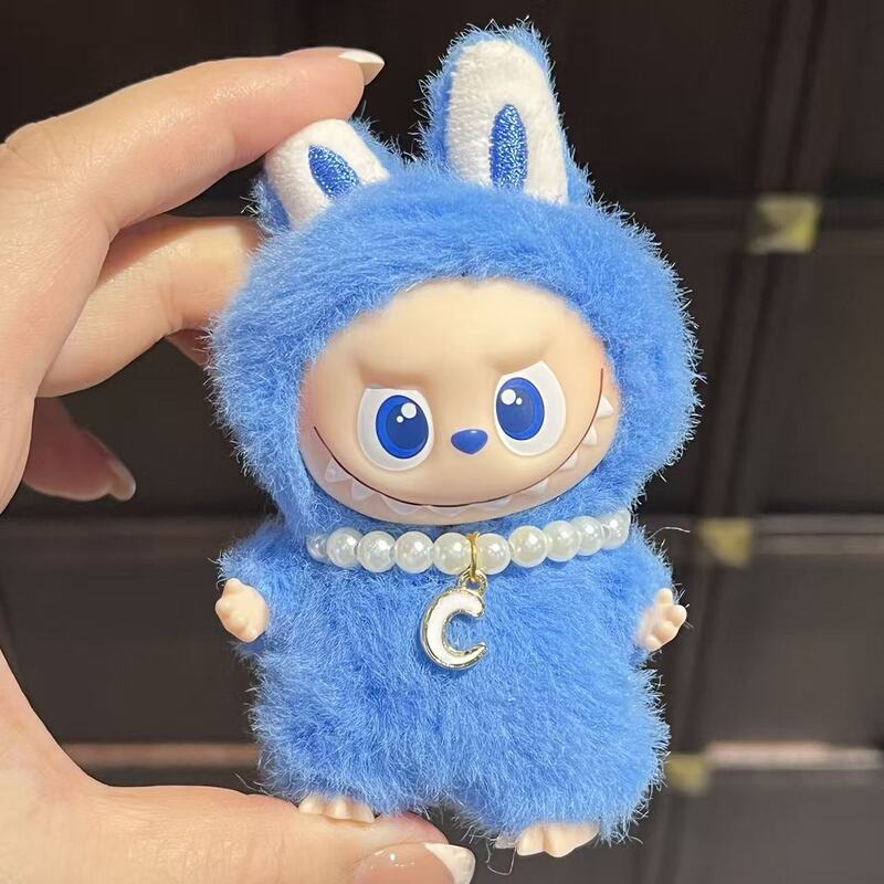 mini版labubu4代珍珠项链迷你拉布布挂件26个字母吊坠配件娃衣|undefined