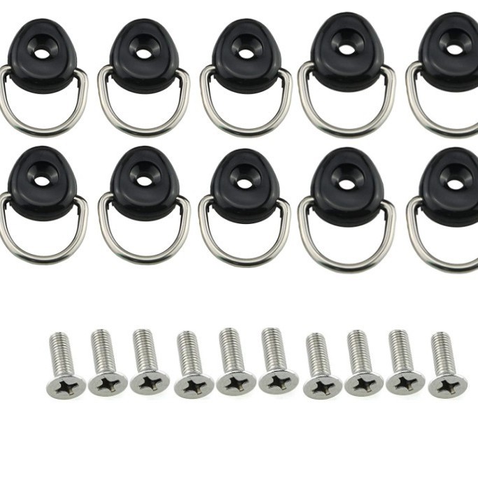 皮划艇圆形D型环扣D型扣配螺丝套装 10D型扣配10螺丝套装HJ321