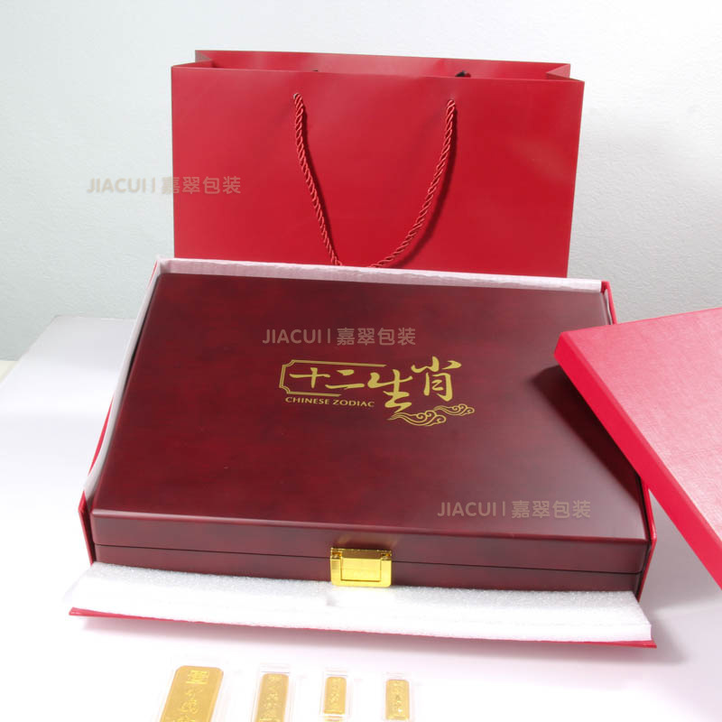 12生肖金条金钞纪念币收藏木盒10克20g十二生肖套装金条彩礼盒子