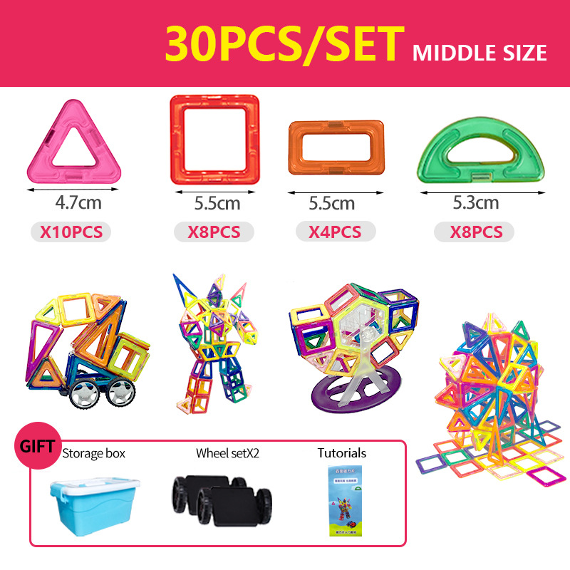 Stained Glass Magnetic Building Blocks Set for Kids Educational Versatile Early Education Magnetic Sticks Soft Plastic Assembly Blocks_voghion.com