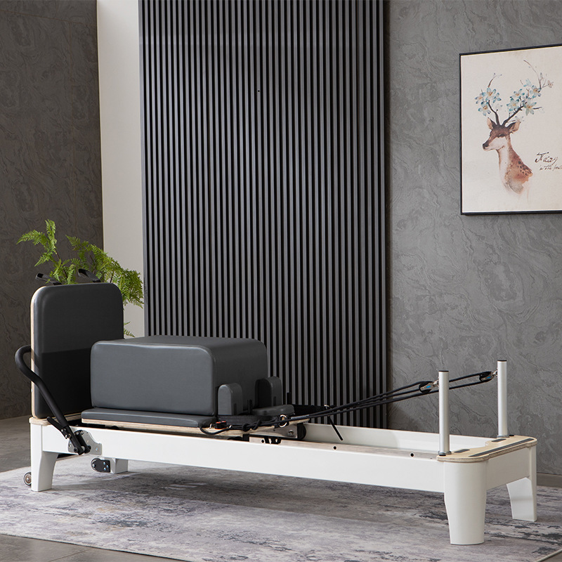Pilates núcleo cama gran equipo de alta gama casa privada educación comercial yoga estudio fitness aleación de aluminio plegable pequeña cama blanca