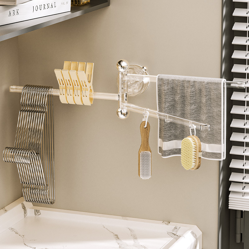 Estante de drenaje de trapo de ventosa Estante de almacenamiento de esponja multifuncional de cocina Estante de paño de cocina giratorio para colgar en la pared para el hogar