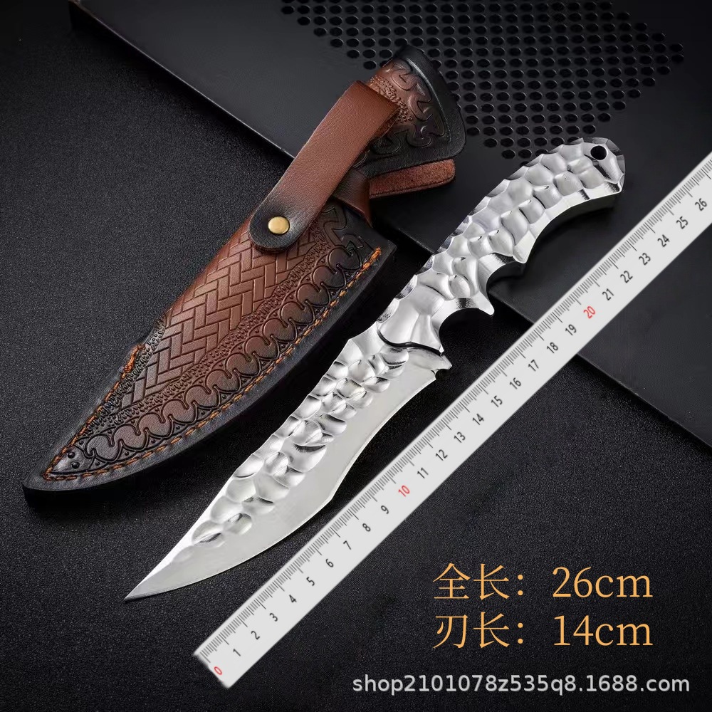 CNC户外防身刀一体龙骨露营登山刀随身野外求生刀小直刀锋利水果