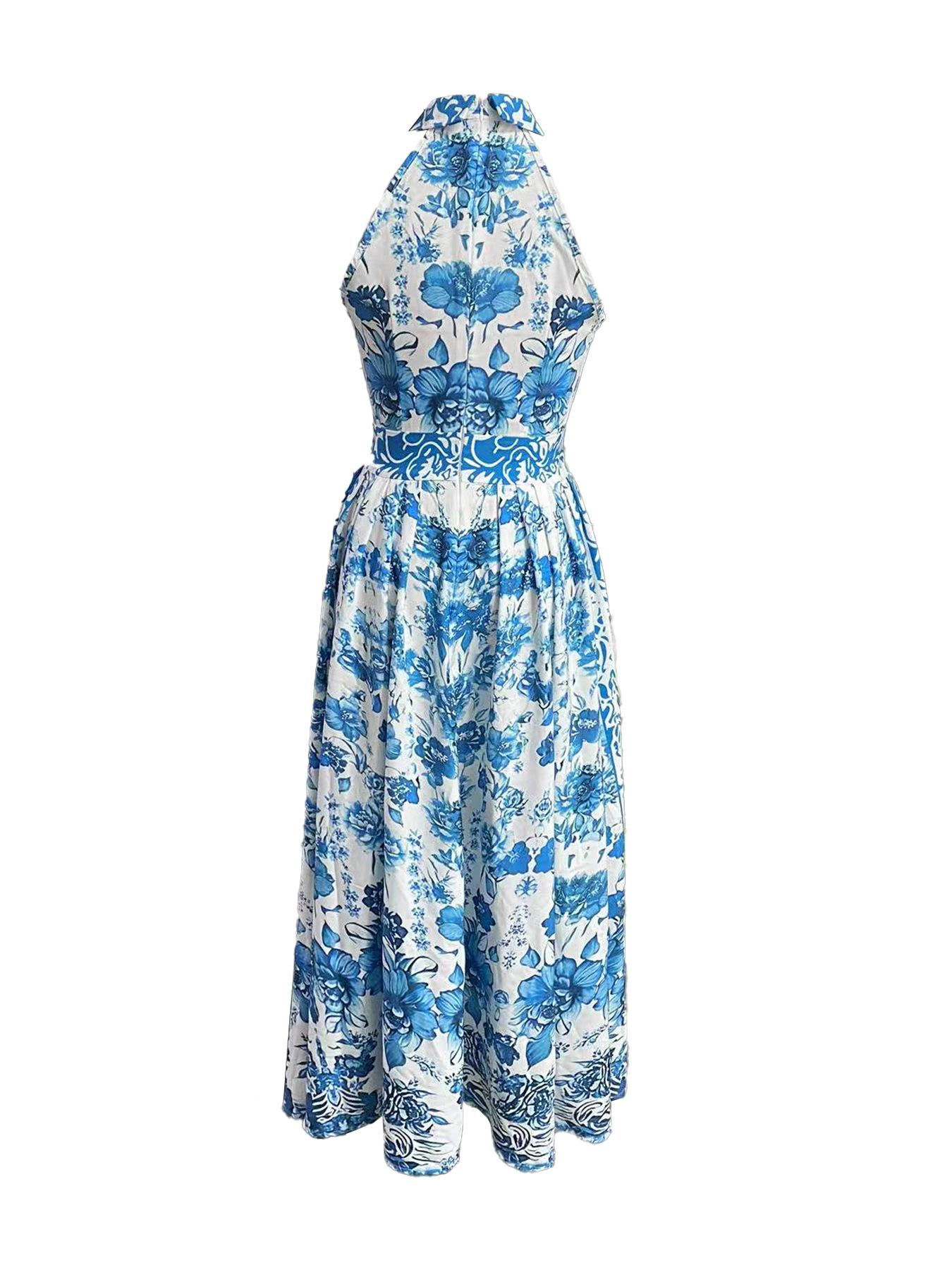 Robe longue imprimée été-automne 2026, style européen-américain transfrontalier, fraîche et douce_voghion.com