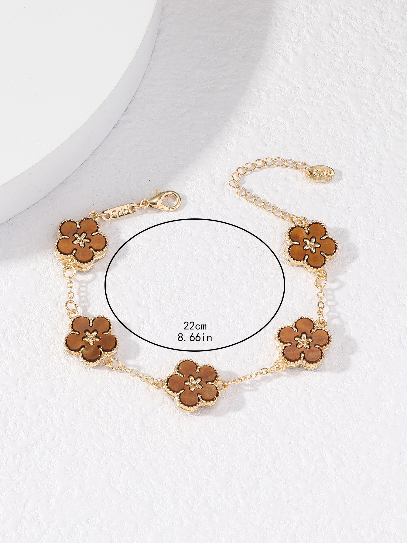 IG Style Sweet Flower Zinc Alloy Inlay Shell Women's Bracelets display picture 7