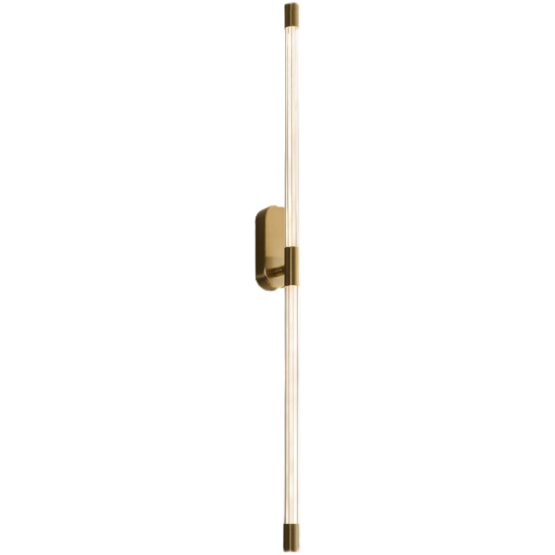 Lámpara de cabecera completa lujosa cabecera larga nórdica sala de estar simple lámpara de pared escalera moderna pasillo de bronce ligero simple