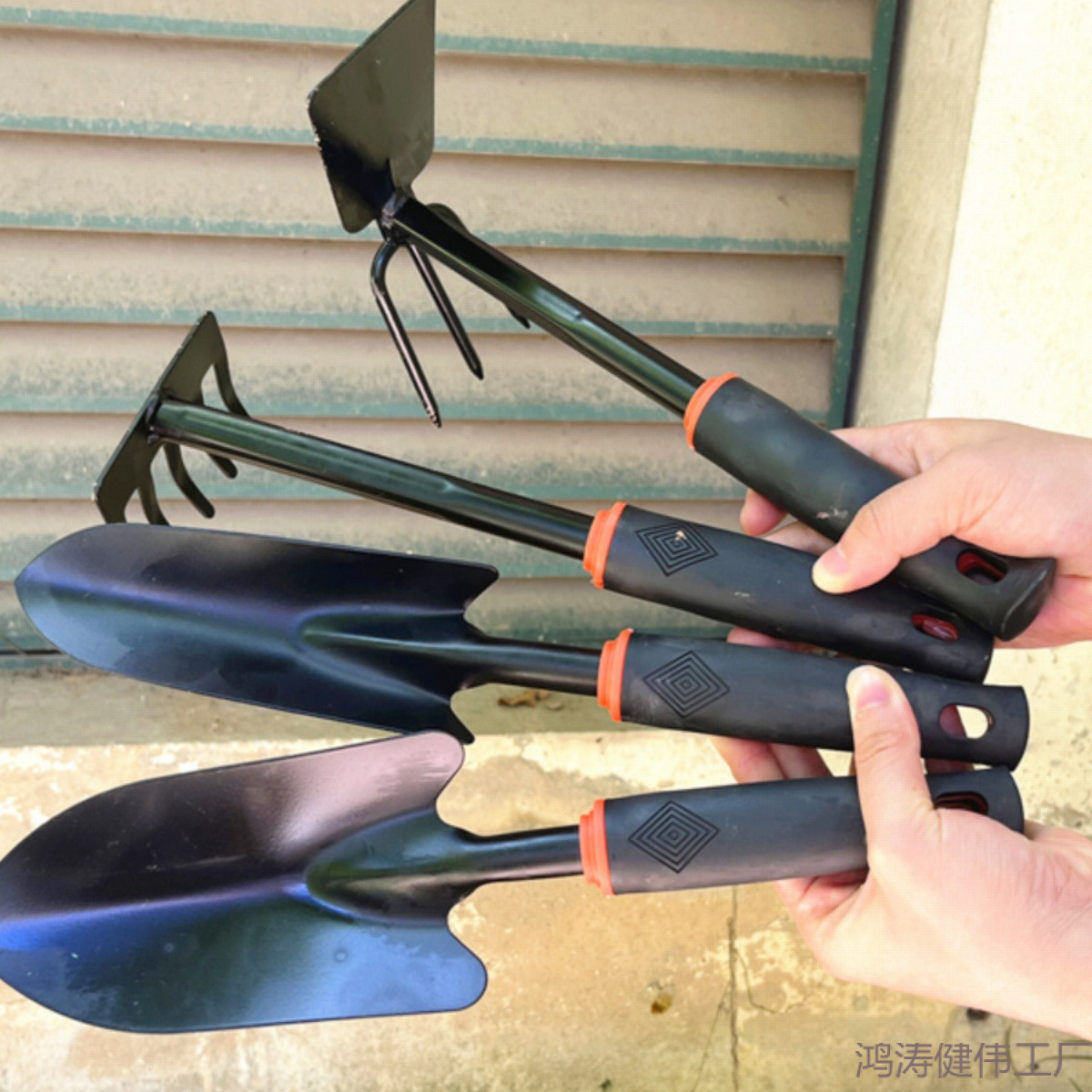 种花工具家用种菜园艺铁铲栽养花挖土工具户外赶海神器小铲子套装