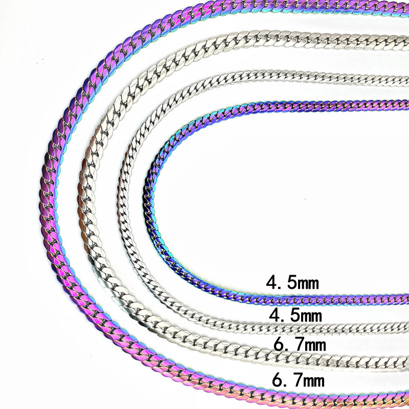 Cuban Link Necklace For Men Simple Titanium Steel Chain Jewellery_voghion.com