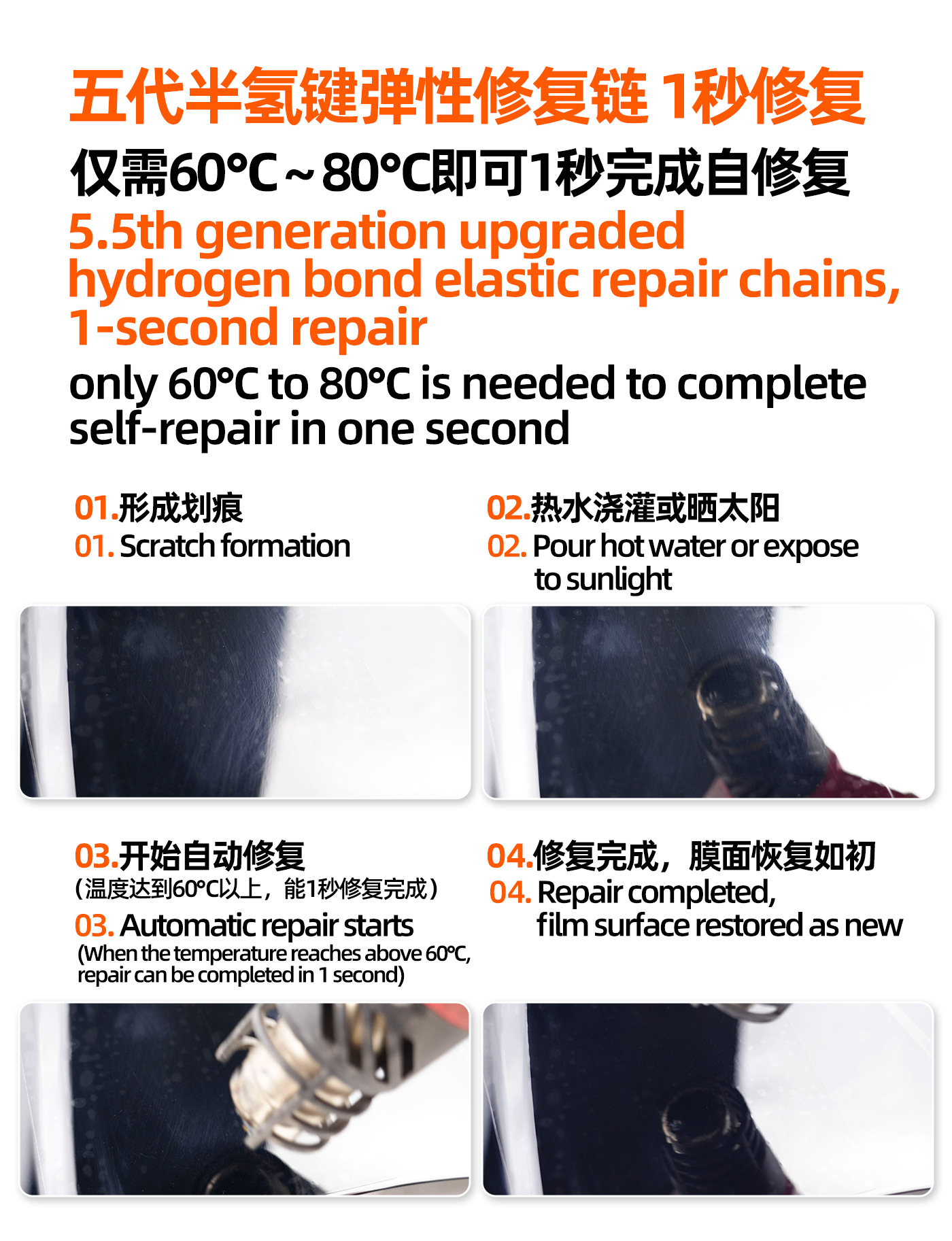 PCU Polycarbonate Embedded Casting Grade Paint Protection Film Invisible Car Wrap Film with Superior Stretchability