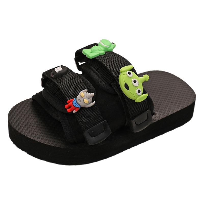 Zapatillas de los niños de dibujos animados de verano sandalias antideslizantes al aire libre padre-niño playa zapatos niñas medio y niños grandes zapatillas de interior