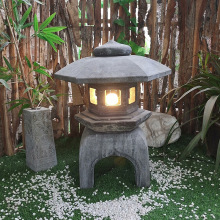 石灯笼日式庭院灯青石仿古地灯中式别墅花园草坪造景照明石灯摆件