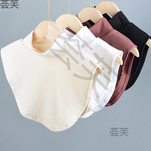 Half-High Fake Collar Neck Warmer Wool Thick Sweater Women's Base Decorative Collar Warm Neck Protection Brushed