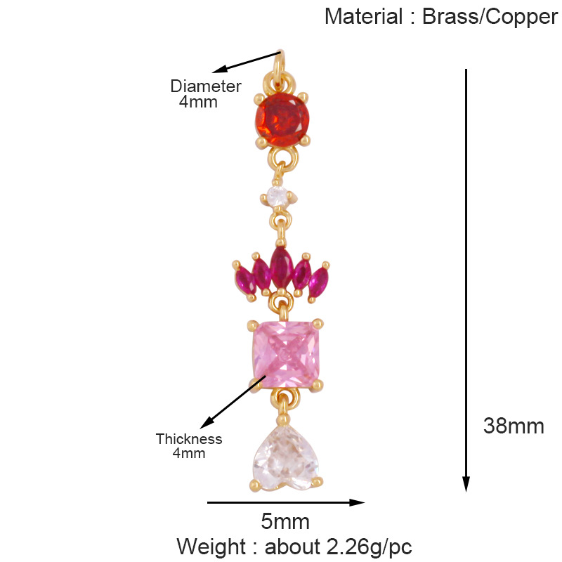 1g Weight Pendant Jewelry Making Type 10 * 15mm Jewelry Making Size DIY Jewelry Accessories Classification 1 Piece Quantity Copper Material Geometric, Windmill Pattern All Seasons Season Polished Finish Plating Design Sweet, Classic Style Style 1 Piece 10 * 15mm Copper Geometric Windmill Polished Pendant DIY Jewelry Accessories 15