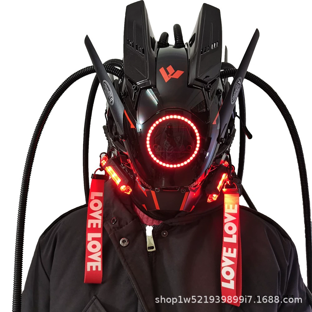 Glossy mask, punk style, cosplay