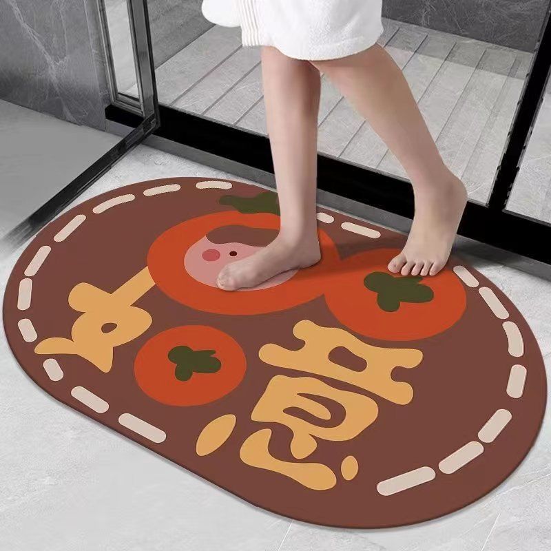 珪藻泥フロアマット浴室トイレドア吸収性マット滑り止め家庭用トイレ足マットカーペット玄関ドア|undefined