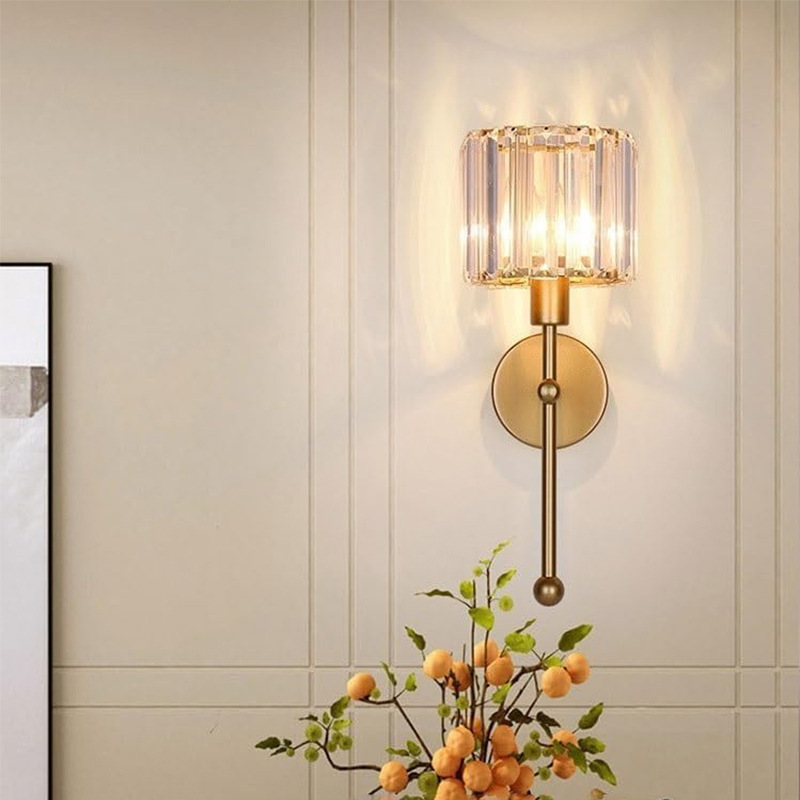 골드 크리스탈 벽 램프 싱글 팩