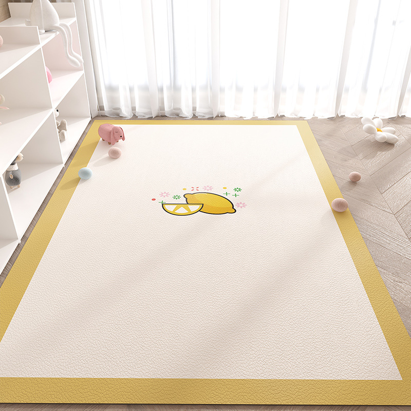 漫画かわいいゲームパッド家庭用拭き取りフリーレザーカーペット裁断可能防水防油リビングカーペット